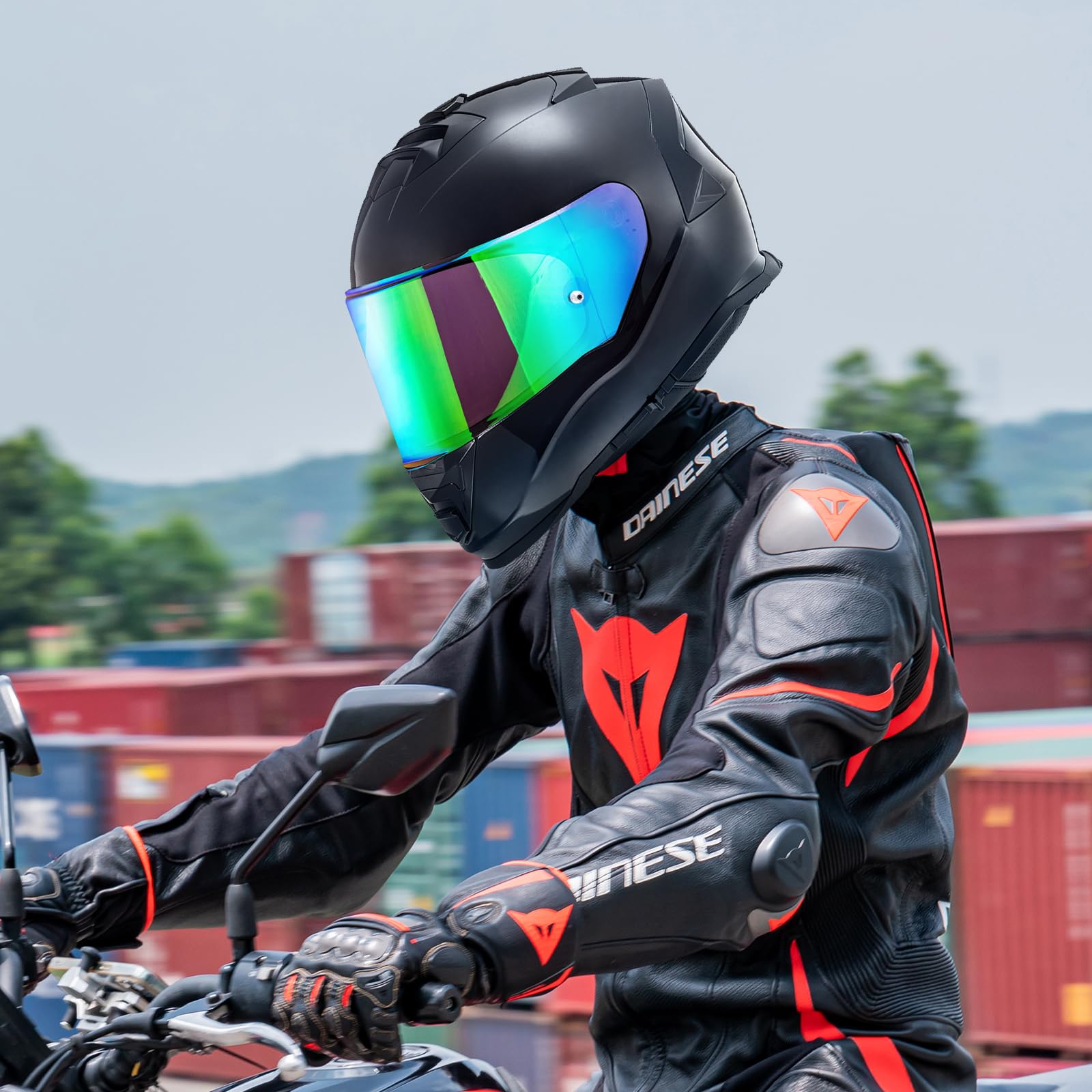 Visera Casco Moto para Assault/Rapid/Stream FF800/FF353/FF328 | Visera Casco Moto Integral,Lente para Cascos de Moto Anti-UV,Visera de Lente para Casco Protección contra Viento
