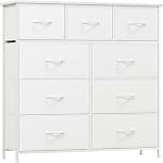Somdot Dresser pour chambre avec 9 Tiroirs,Chest of Tiroirs avec plateau en bois,Dressing de chambre en tissu avec tiroirs de rangement pour le salon,Fermer,Entryway,Noir