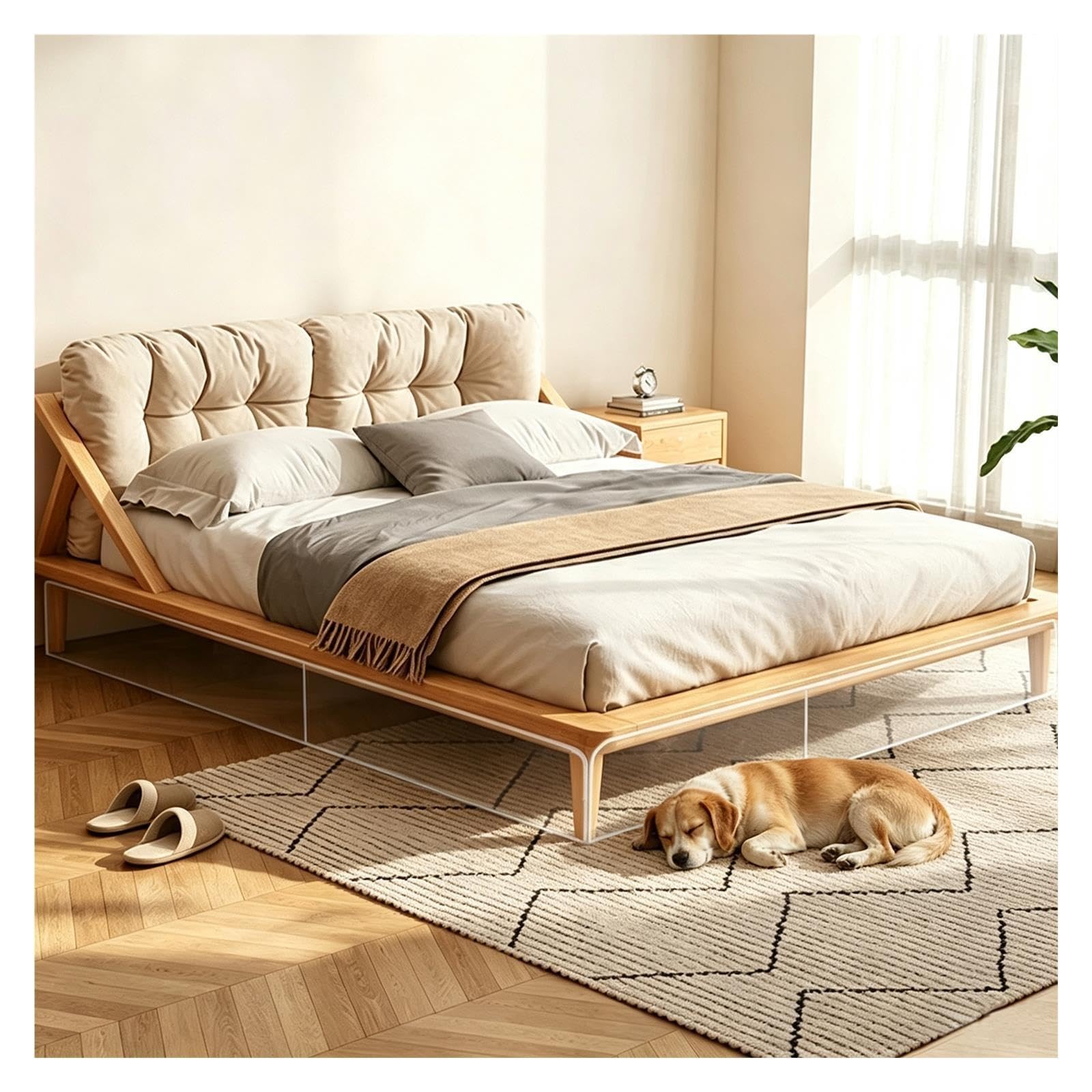 Bloqueur sous Lit Barrière en L sous Le Lit, 20-36 Cm