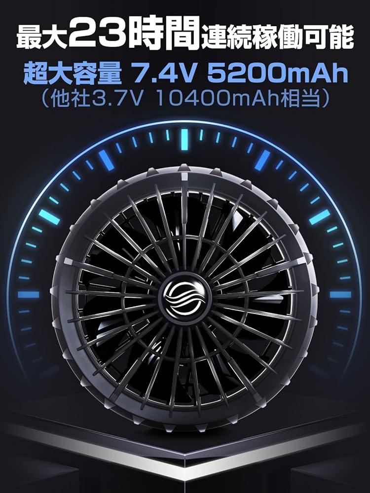 ⭐️5段階風量⭐️ファンバッテリーセット 空調服 大容量24000mAhバッテリー 716NywaM+uL.jpg