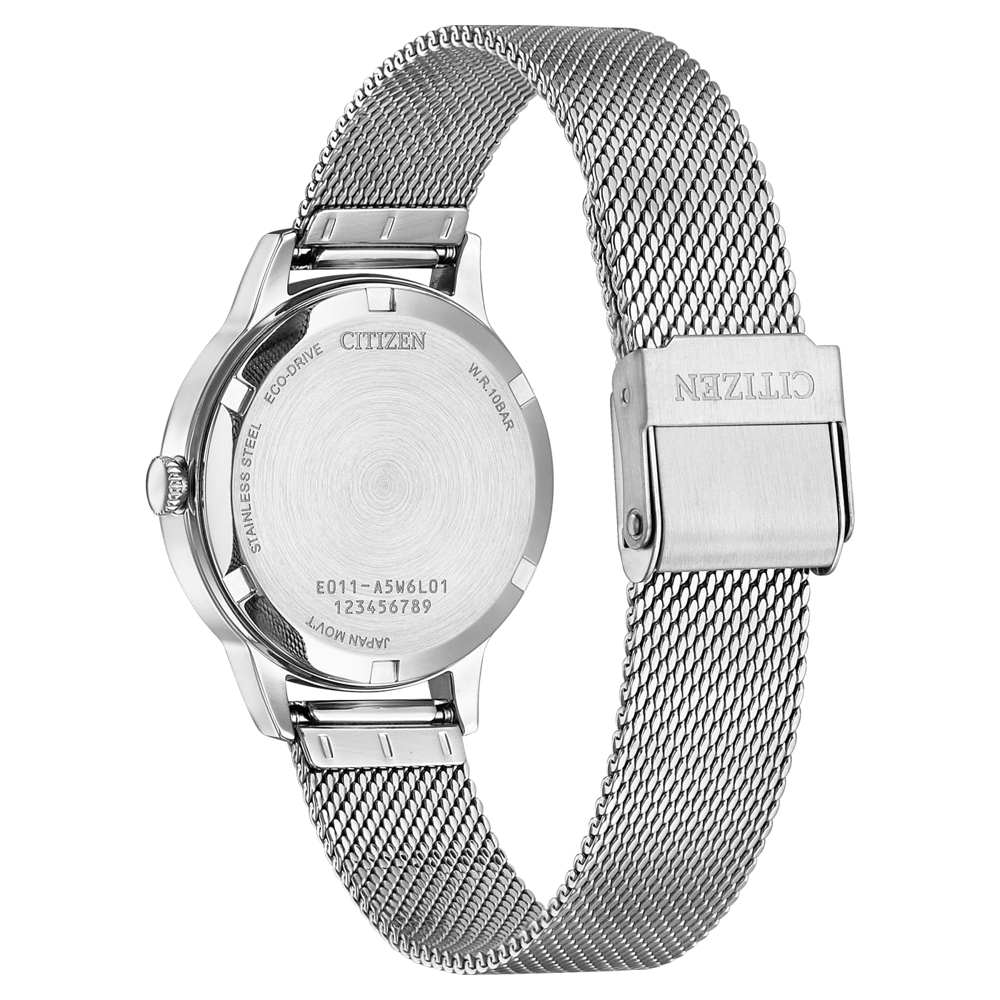 CITIZEN Eco-Drive solarny zegarek damski z taśmą siatkową ze stali nierdzewnej i datą w różnych wariantach