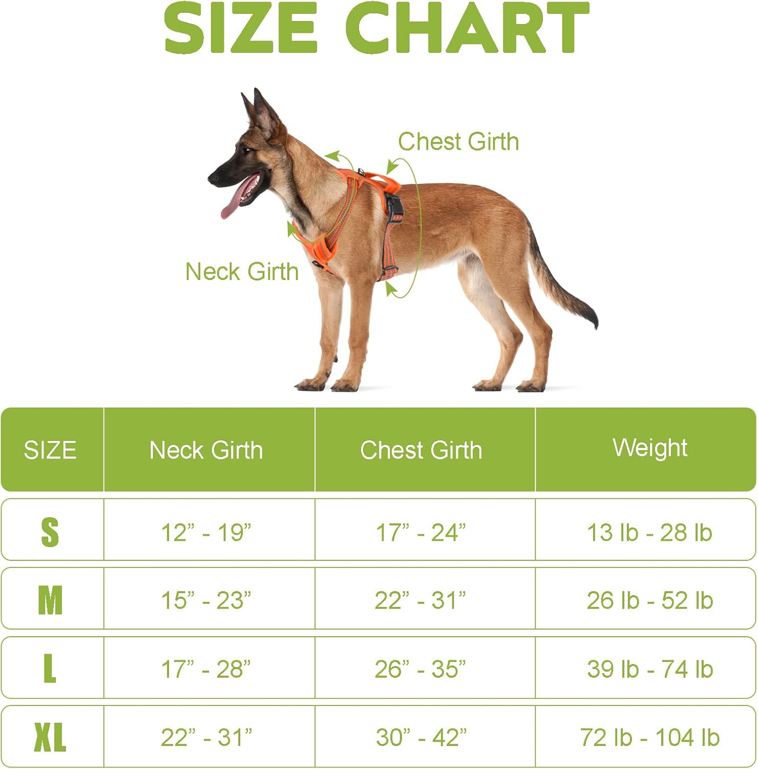 No Pull Dog Harness for Small Medium Large Dogs Adjustable Reflective Pet Vest with Front Clip Padded Harness for Dogs Easy Control Handle Best for Outdoor Training and Walking Orange S : Pet Supplies