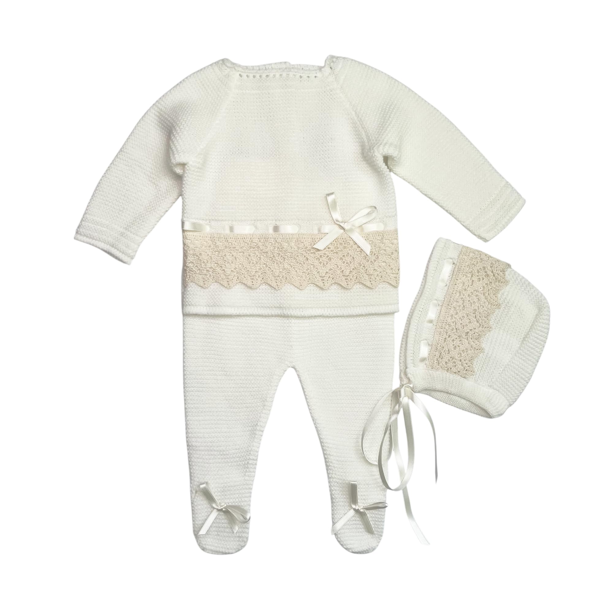 Newborn Baby Knitted Clothes Set Coming Home Infant Knit Outfit for Boys and Girls