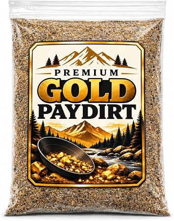 AS Premier Gold Paydirt for Panning Real Gold Prospecting Pay Dirt Natural Gold Bearing Gravel Gold Panning Supplies