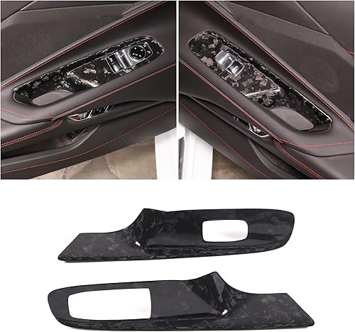 Miniatura 7 de Sekhyna Cubierta del panel de interruptor de elevación de ventana compatible con Chevrolet Corvette C8 Coupe Stingray 2020 2021 2022 2023 ABS 2