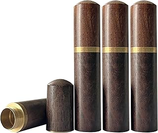 Mini Wood Urns for Human or Pet Ashes Set of 4 - Handcrafted Wood Keepsake Urn, Small Memorial Urn for Ashes with Elegant Simplicity(Black)