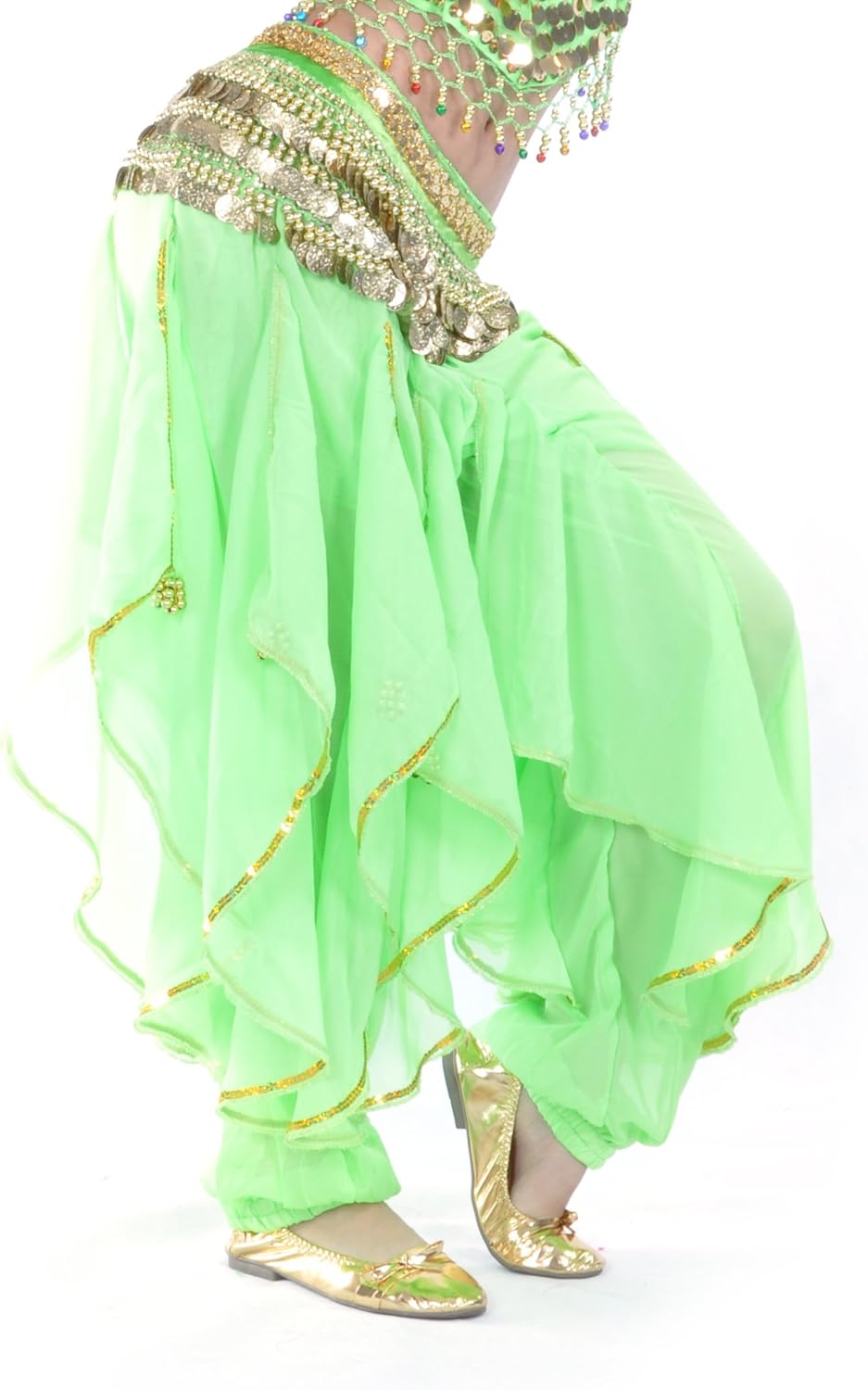 Belly Dance Harem Pants Tribal Baggy Arabic Halloween Pants Size M - Image 9