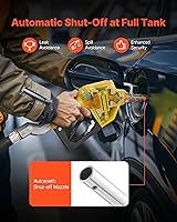 Vista 3 de VEVOR - Boquilla de combustible automática NPT de 3/4 pulgadas, tasa de flujo máximo de 11.8 GPM, boquilla de bomba de gasolina con apagado