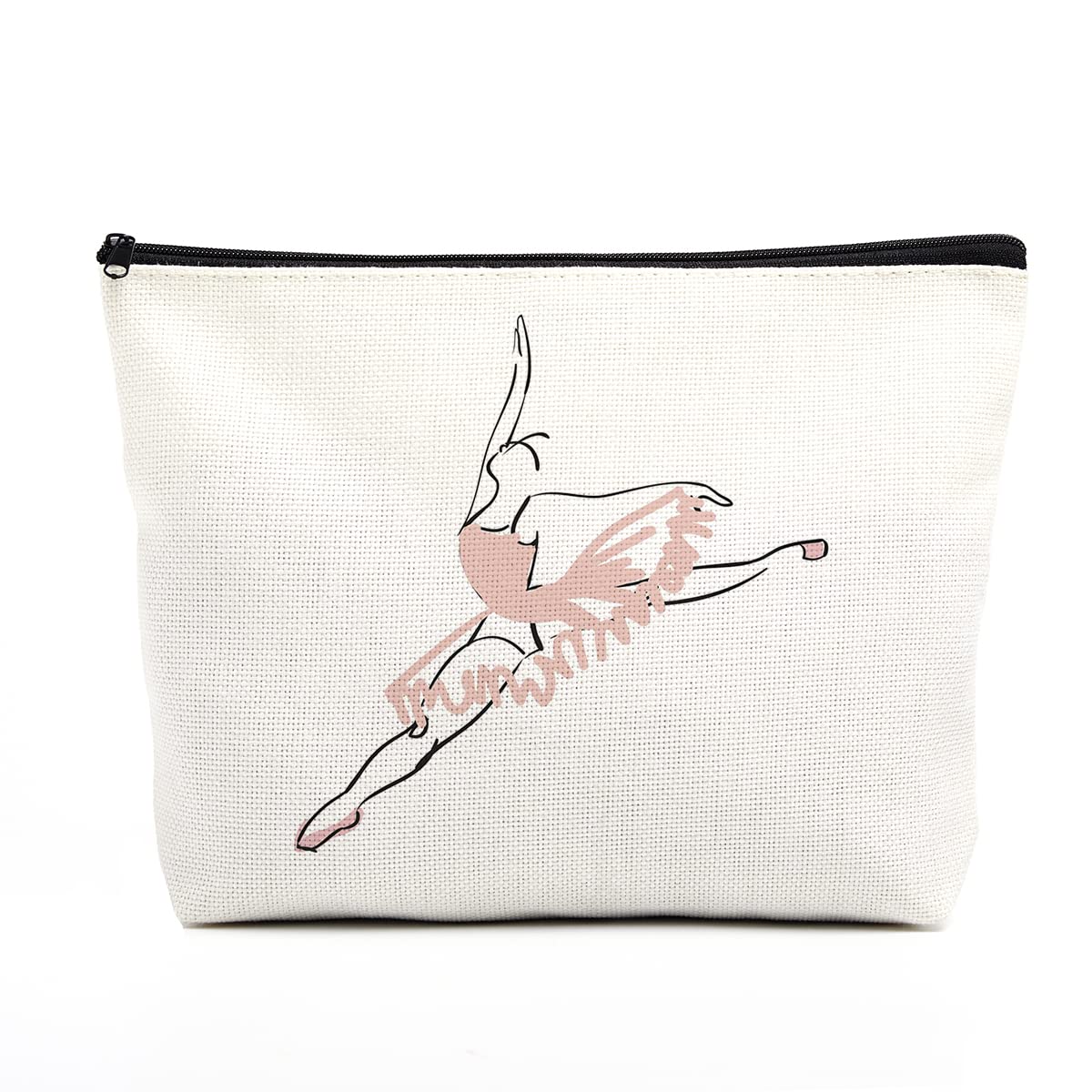 fkovcdy Ballet Makeup Bag Ballerina Ballet Dance Bag Dancer Gifts for Teens Girls Ballet Lovers Dance Teacher Student Ball...