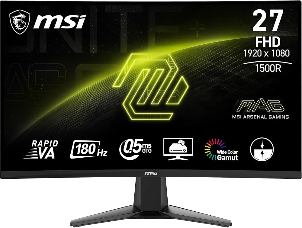MSI MAG 27C6F Monitor Gaming Curvo 27