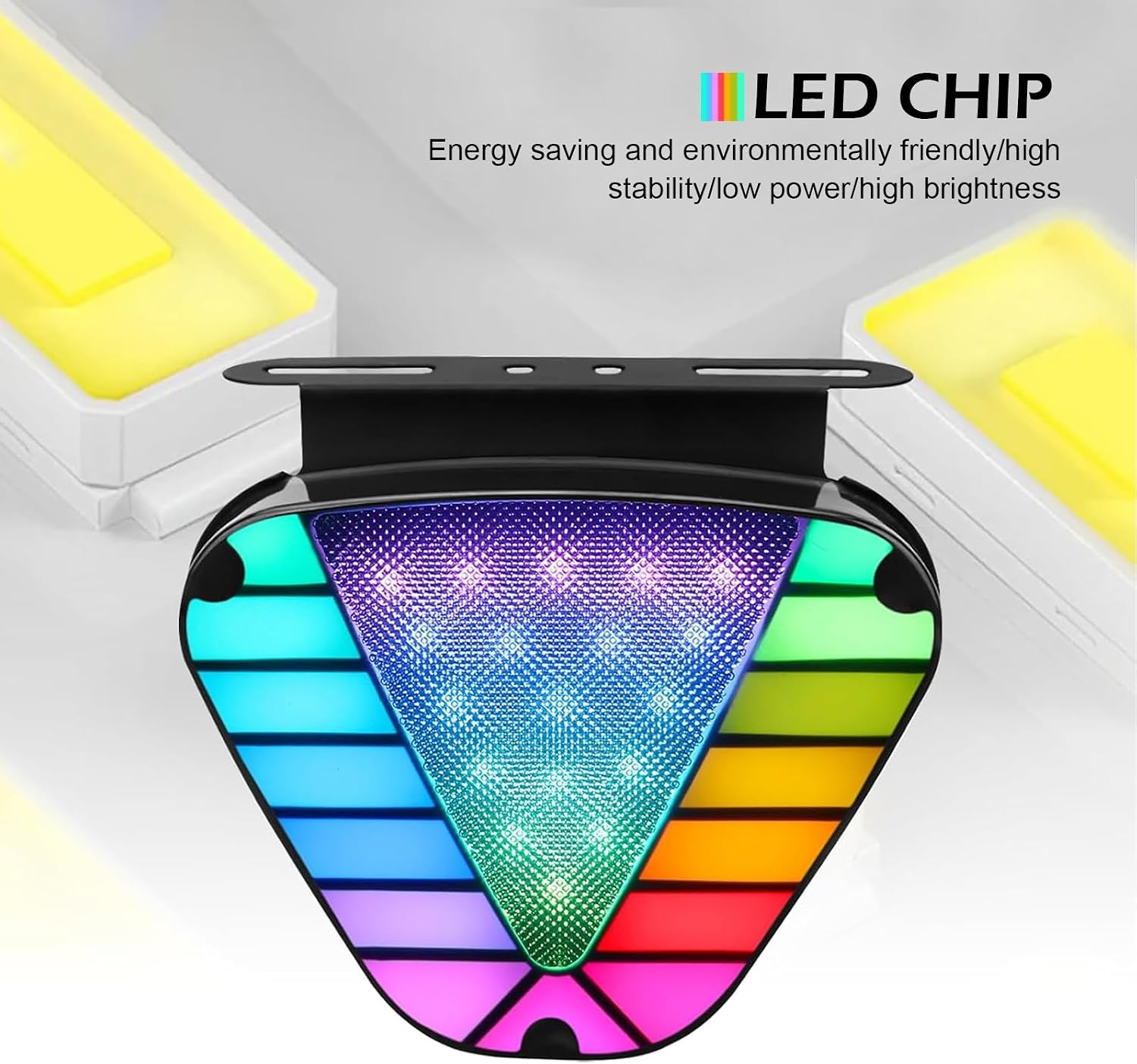 Triangle Brake LED Light, Super Bright Waterproof Flash Triangle Tail Brake Light, Anti-Rear-End Collision Warning Strobe Lamp, Universal for Truck SUV Motorcycle Pickup (Multicolored) image 5