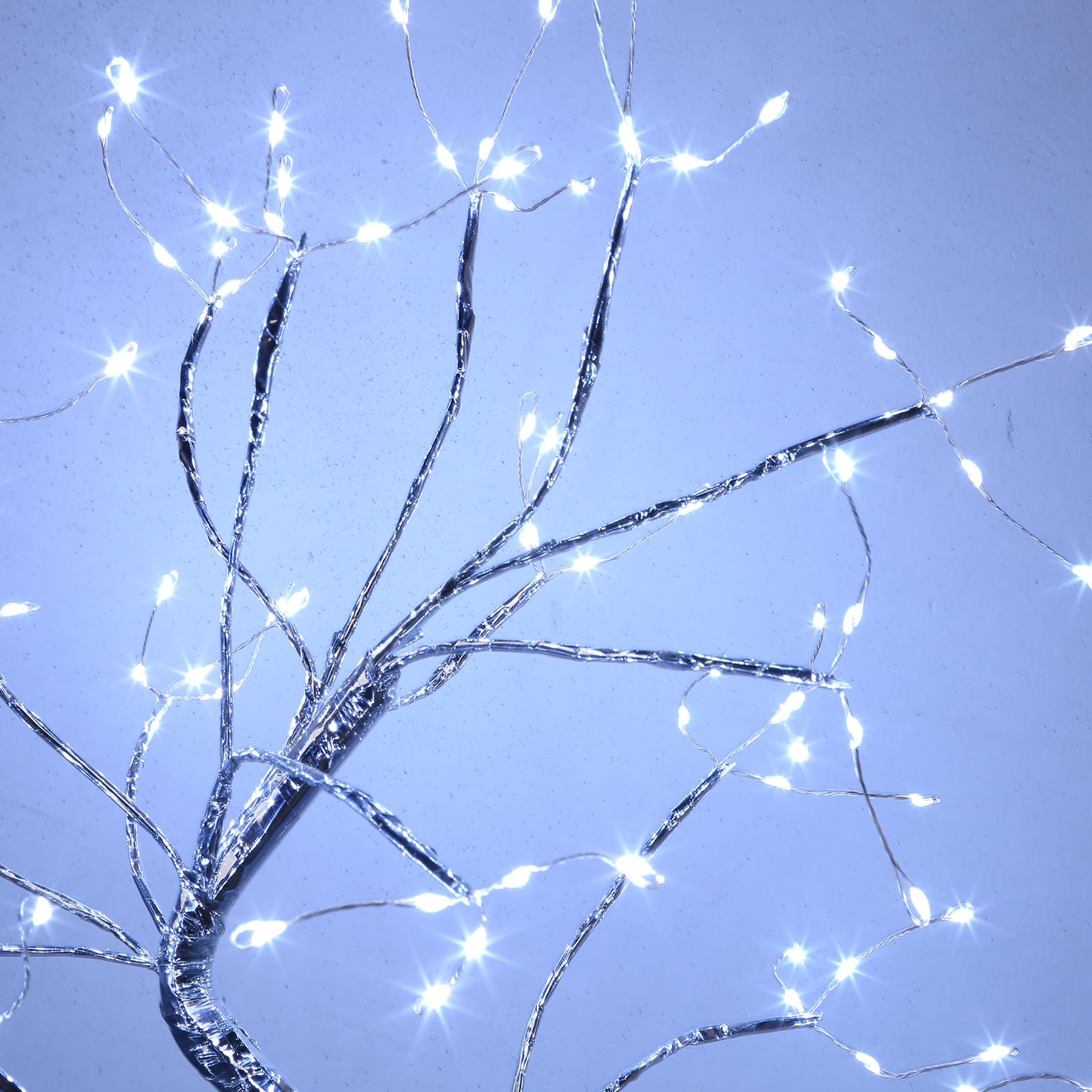 Lampa z piór, 108 LED Tabletop drzewko bonsai Light wodoodporny przełącznik dotykowy drut miedziany oświetlenie gałęzi na pulpit dekoracja przyjęcie ślubne lampa(RGB+Pure White)