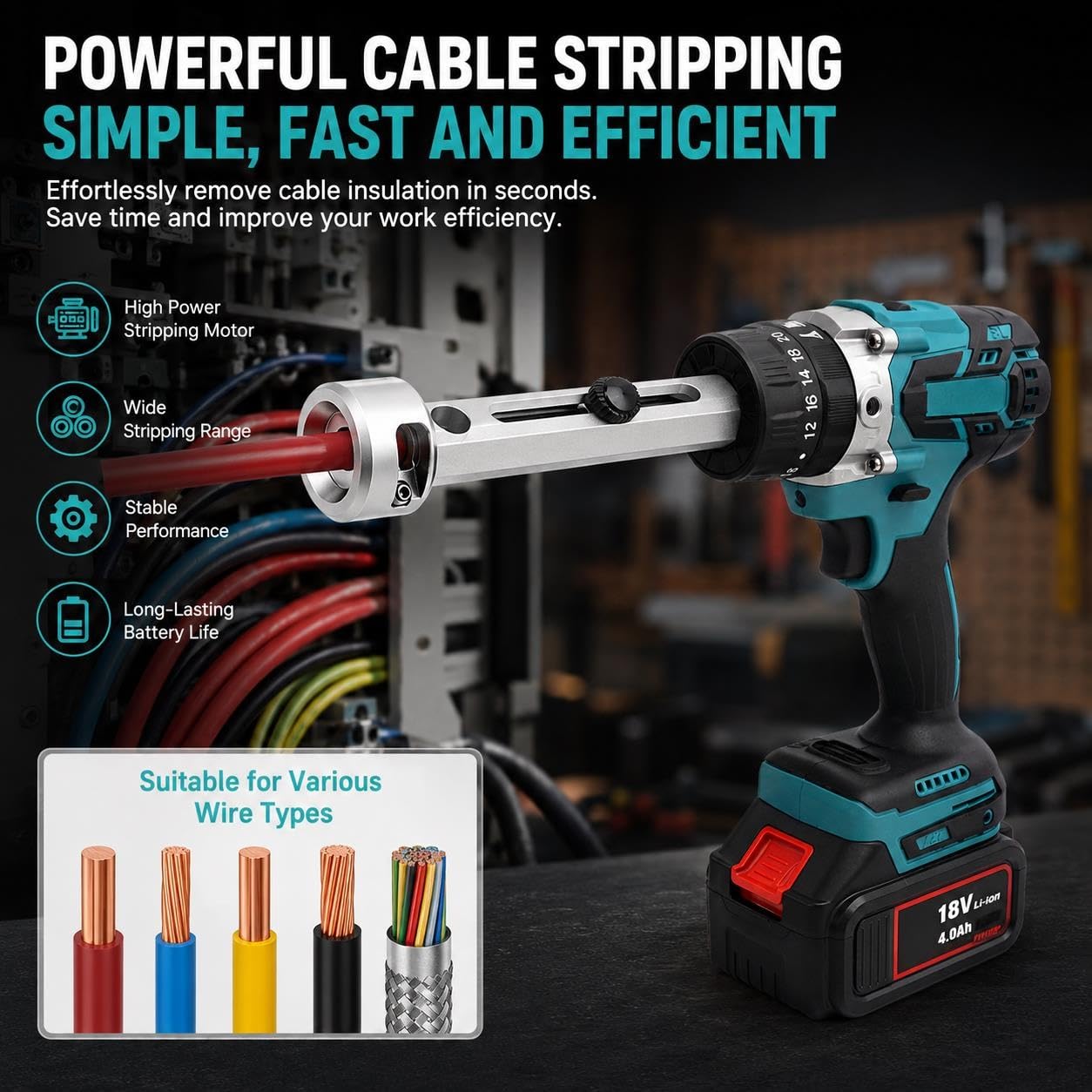 Macchina Spelafili Automatica Cordless Pro con Batteria al Litio