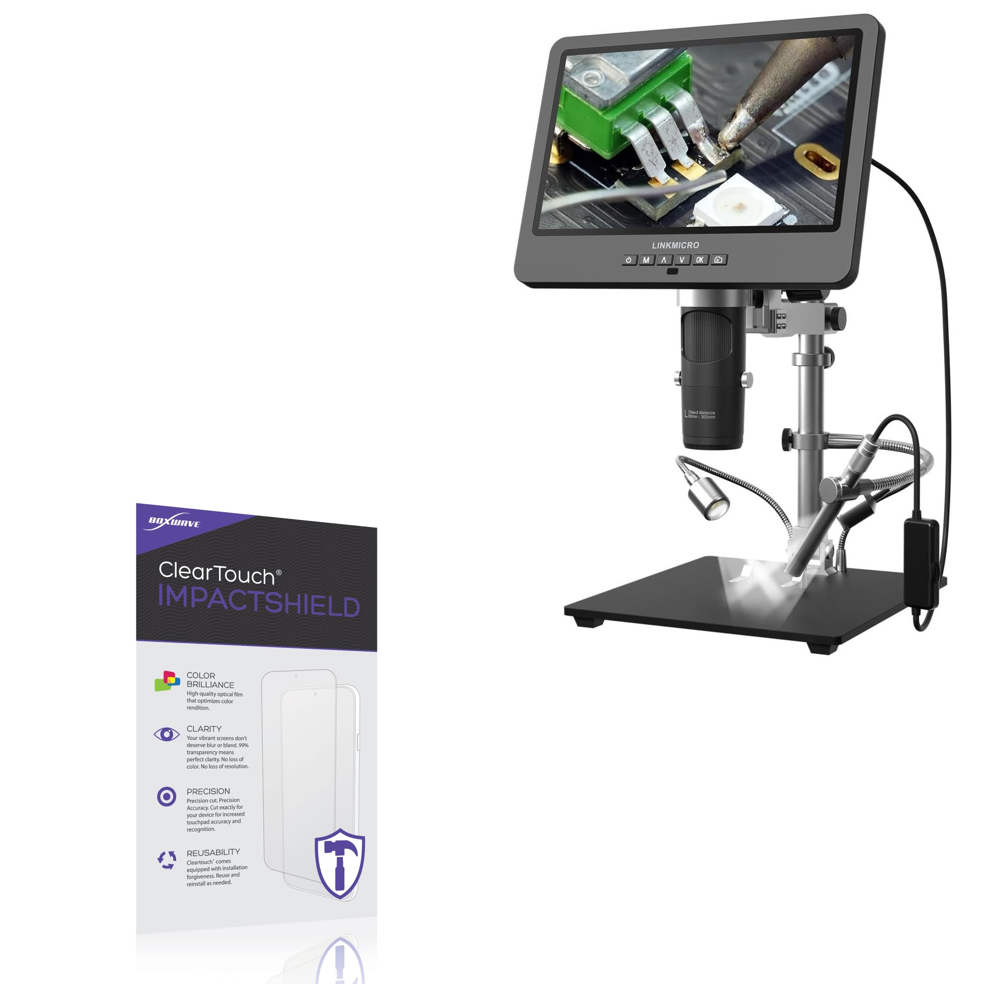 BoxWave Screen Protector Compatible with LinkMicro LM249ES - ClearTouch ImpactShield (2-Pack), Impenetrable Screen Protector Flexible Film