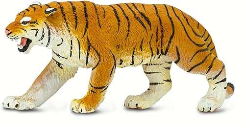 Safari Ltd. Figura de juguete de tigre de Bengala, realista, pintada a mano de 6 pulgadas, juguete educativo seguro para niños, niñas y niños a