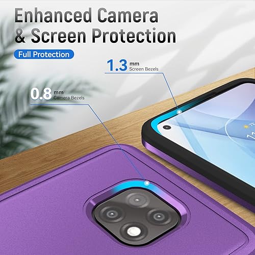Miniatura 5 de Asuwish Funda protectora para Moto G Power 2021 con protector de pantalla de vidrio templado y delgada híbrida de cuerpo completo, accesorios para