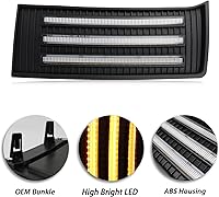 Vista 2 de Kit de luz antiniebla frontal LED completa DRL para Toyota Tundra 2022 2023 parachoques de repuesto, función como luces direccionales secuenciales