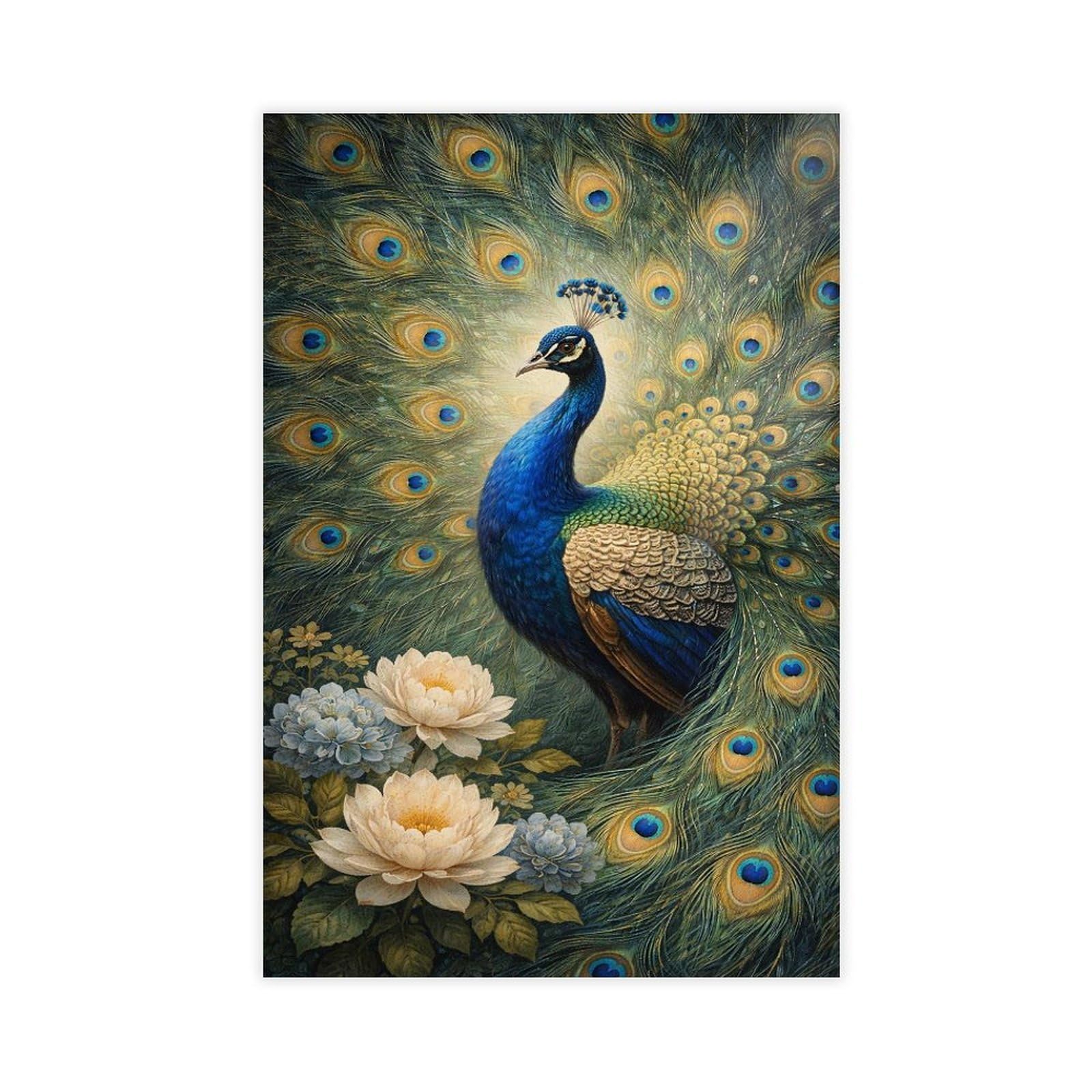 Qnvjqkdsi Unframe Peacock Art (3) Canvas Poster Bedroom Decor Landscape Office Room Decor Gift 24" L X 36" W