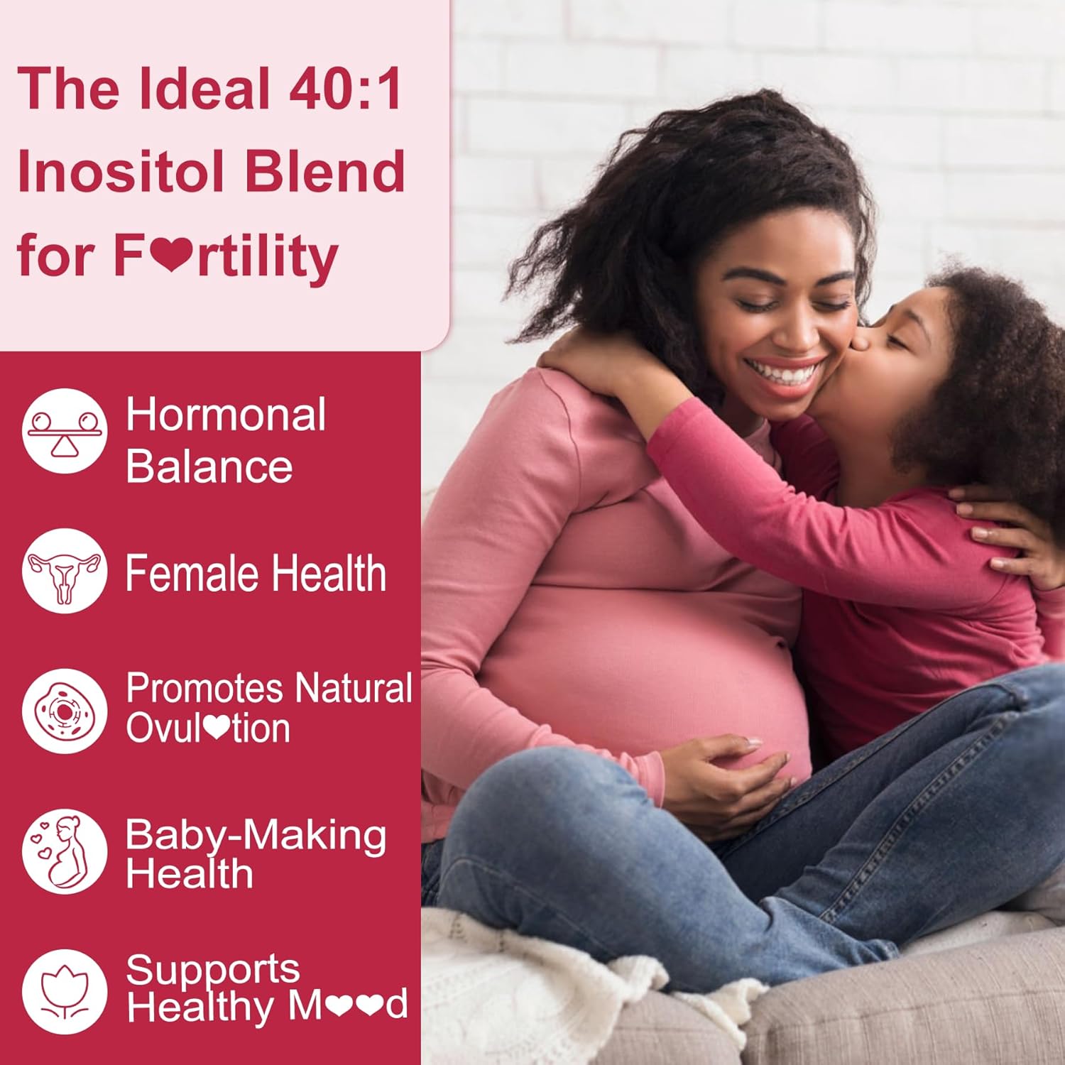 Inositol Gummies with Evening Primrose Oil for Women - 40:1 Ratio Myo-Inositol 2000mg & D-Chiro Inositol 50mg with Vit D3 B6 B12 & Zinc, Sugar-Free for Female Natural Balance & Wellness, Vegan (60ct) - Image 5