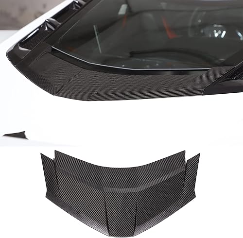 Cubierta para parabrisas trasero de automóvil compatible con Chevrolet Corvette C8 Sticngray 2020-2023 100% fibra de carbono real, 1 unidad de