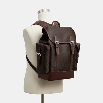 Coach Men's Hitch Backpack In Signature Canvas, Maple, One Size