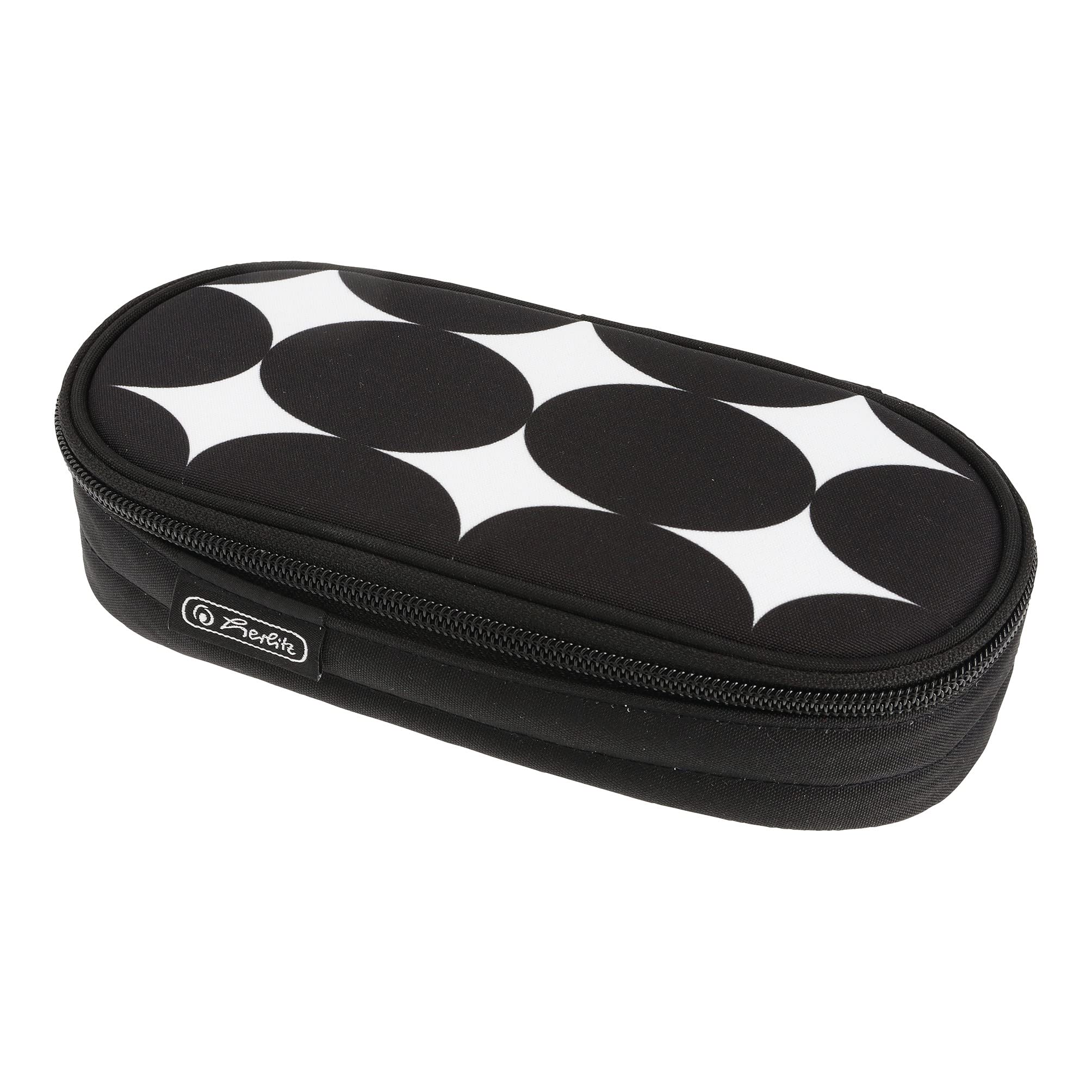 Herlitz Airgo Pencil Case, Just Black, 21.5 x 9 x 6 cm, Just Black