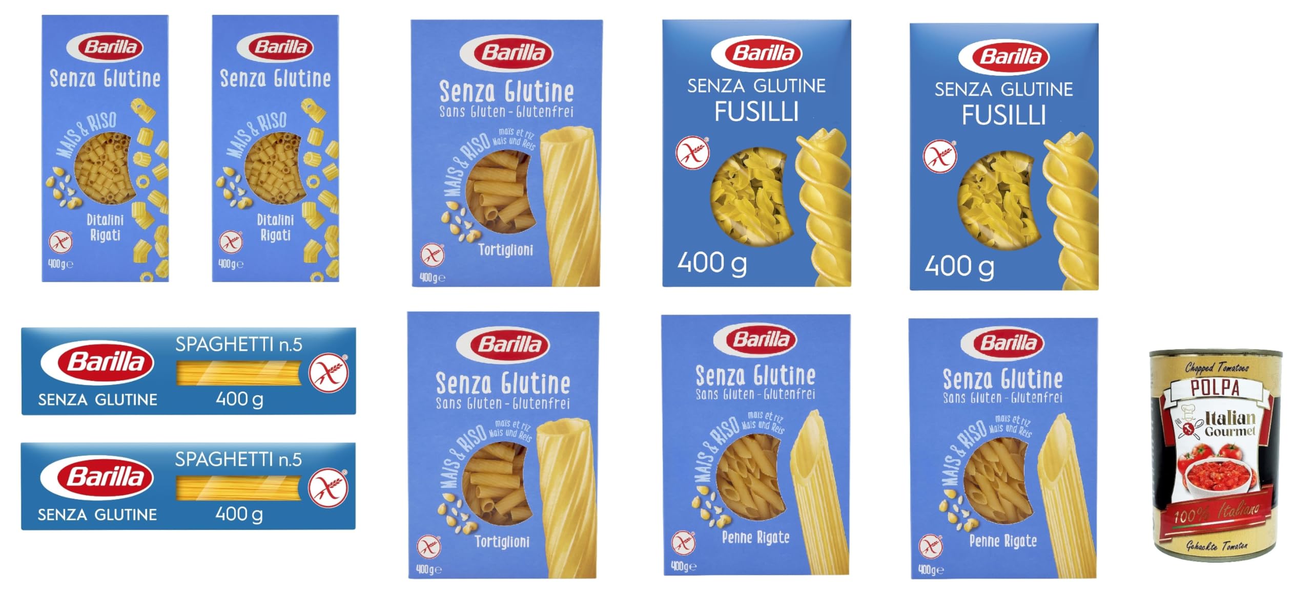 Italian Gourmet Pasta senza Glutine, pasta sin gluten, 10 x 400 g
