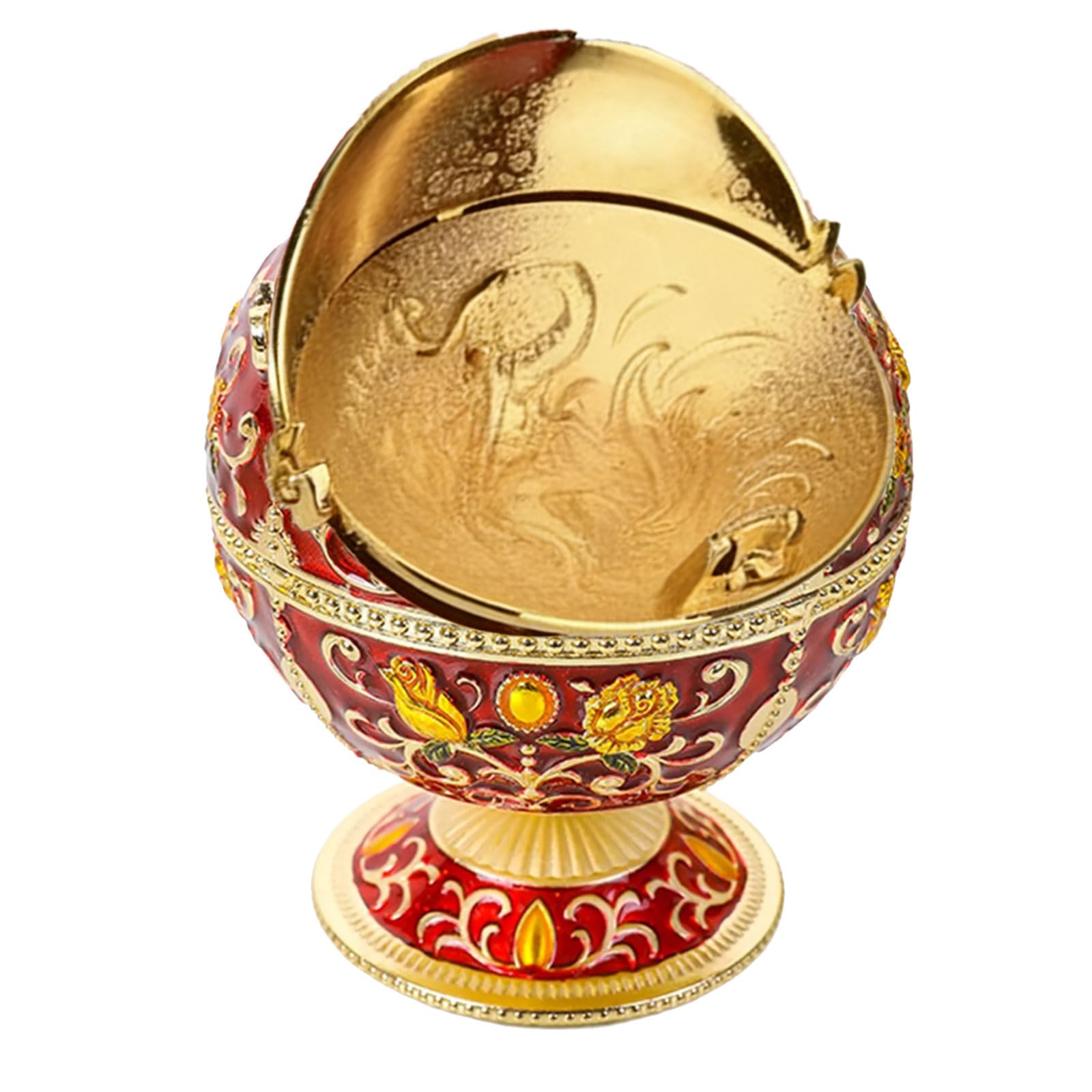 Uqezagpa Modern Metal Ball Ashtray for Home Stylish Design Prevents Ashes Scattering Decorative Holder Artistic Metal Home Decors