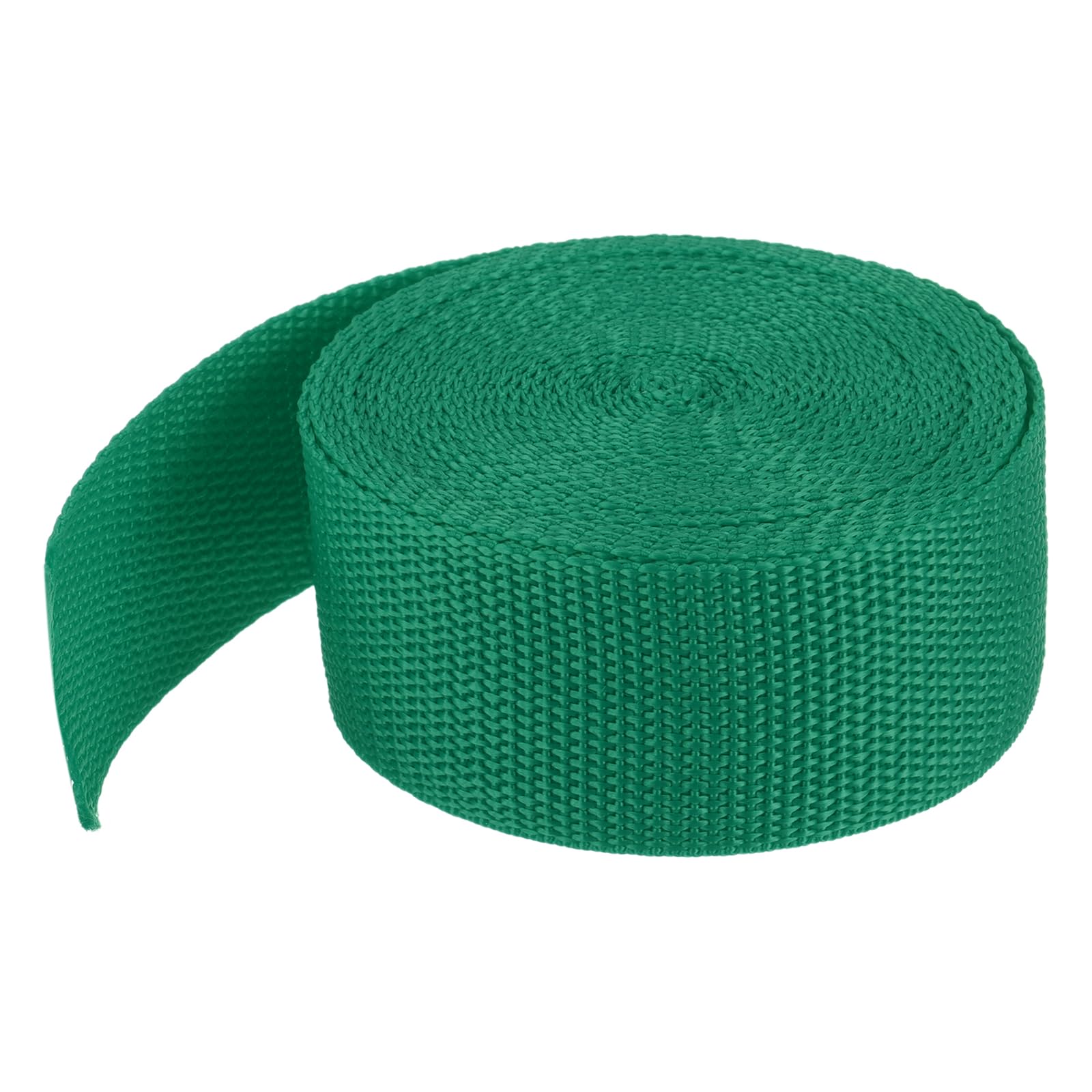 MECCANIXITY Lightweight Polypropylene Webbing Strap 1 1/2" 5 Yard Backpack Strapping Band Green for Outdoor Luggage Cargo Straps