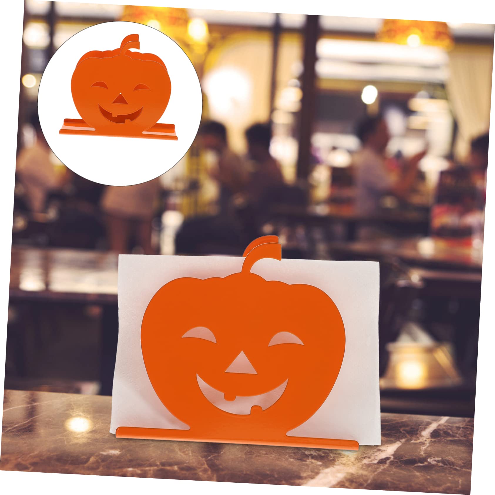 DOITOOL 5 Piezas Servilletero Dispensador De Servilletas De Halloween Adhesivo Plegable Pararse De Pie Linterna Soporte Para Cubiertos Soporte De Pared Para Papel Higiénico Planchar Orange