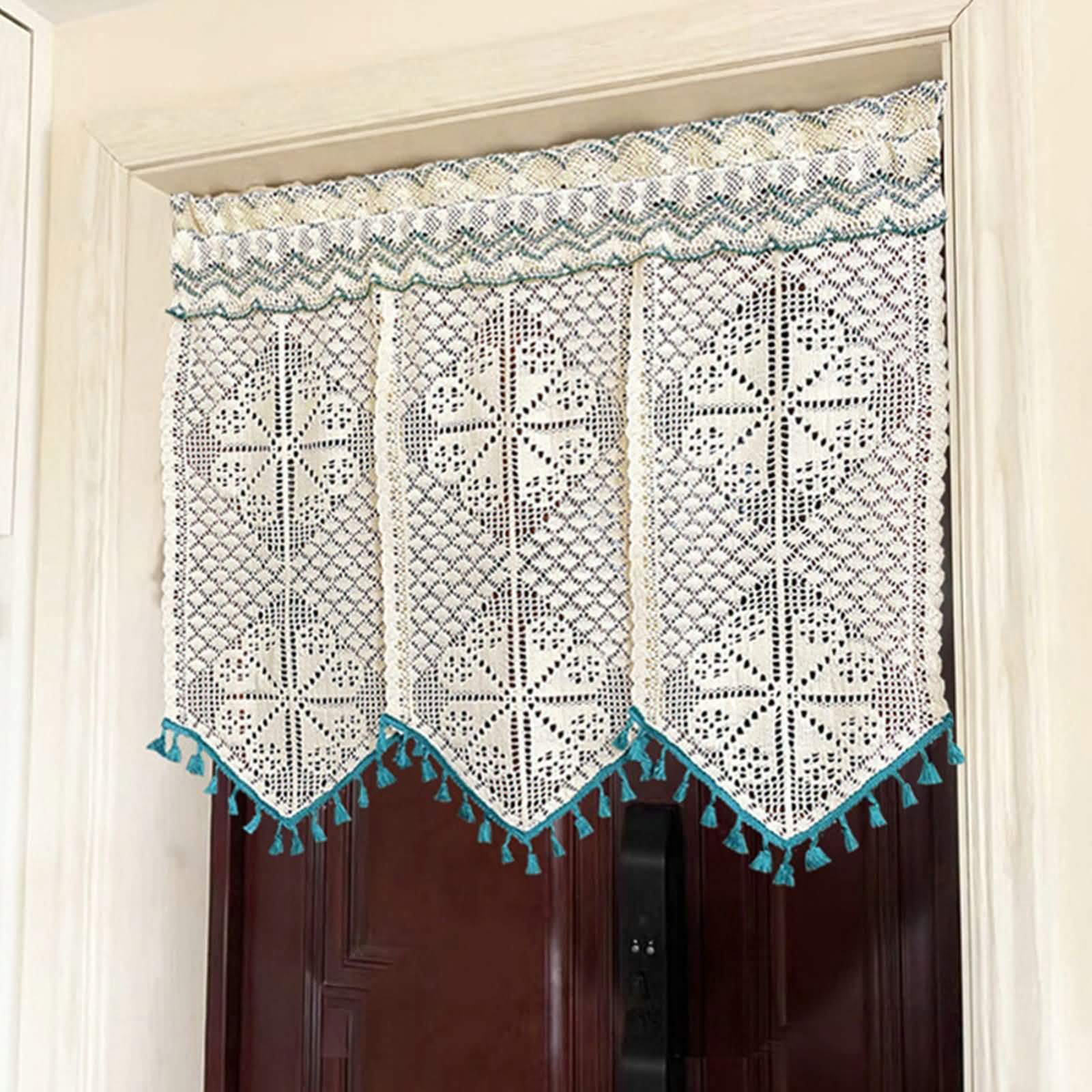 Tenda corta moderna, 90 cm di larghezza, con tasca per asta, 1 pezzo