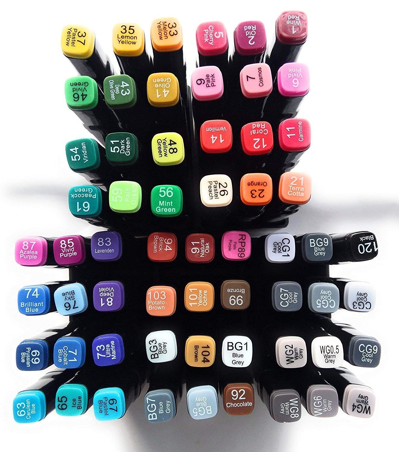 Sabahz Trading ® Twin Tip Alcohol Based Marker Pen for Manga and Impression Sketch Marker for Art Lovers Designer and Artist (60 pcs Marker Set)