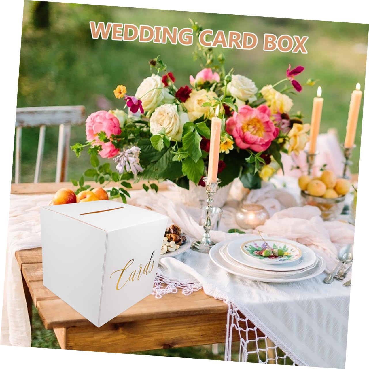 GLEAVI 4 Sätze Hochzeitskartenbox Teiliges Geschenkkartenbox für Hochzeiten Weiße Kartenbox mit Gratulationskarten Stilvolle Sammelbox für Erinnerungen