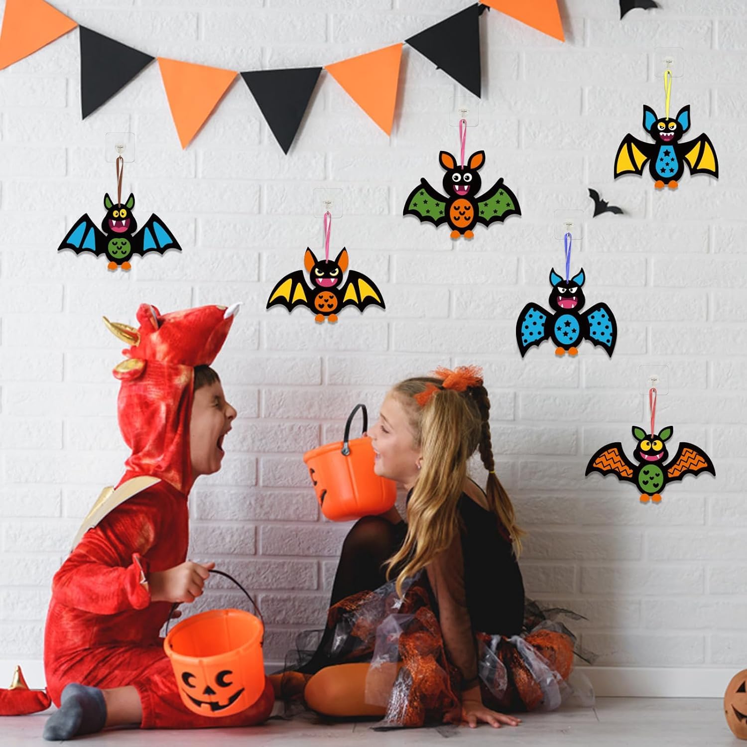 Lot 12 Kits Bricolage Halloween Enfants Isisyu – Citrouille, Fantôme, Sorcière, Chauve-Souris, Araignée, Squelette + Ficelle