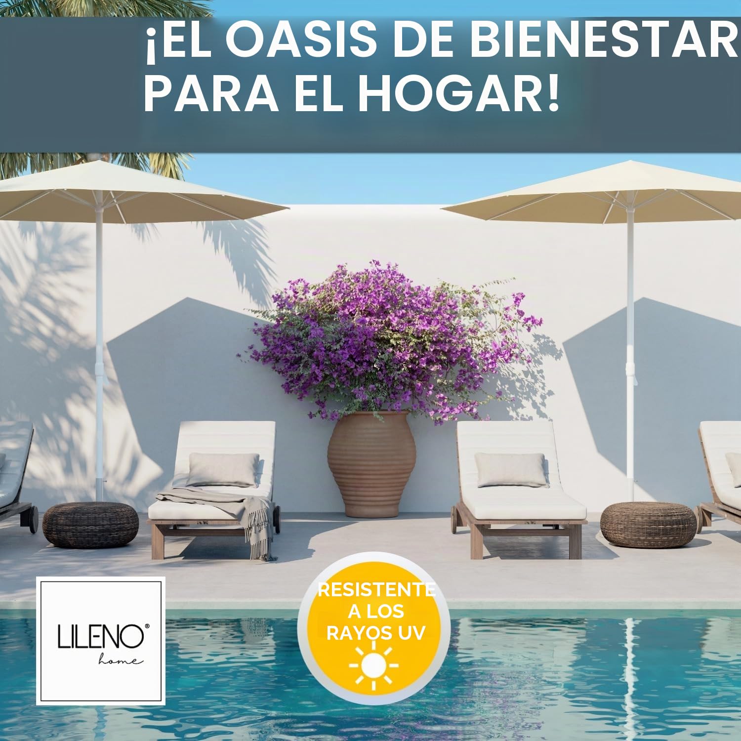 LILENO HOME Funda para silla de jardín - perfecta para tumbona de playa (190x60x5cm) - Rojo