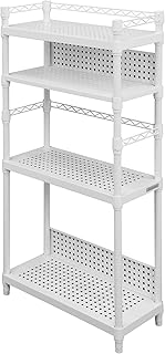 Bauhutte BHS-600SM-WH Desk Side Rack, PC Rack, PC Rack W x D x H: 23.8 x 10.0 x 47.2 inches 60.5 x 25.5 x 120.5 cm, White