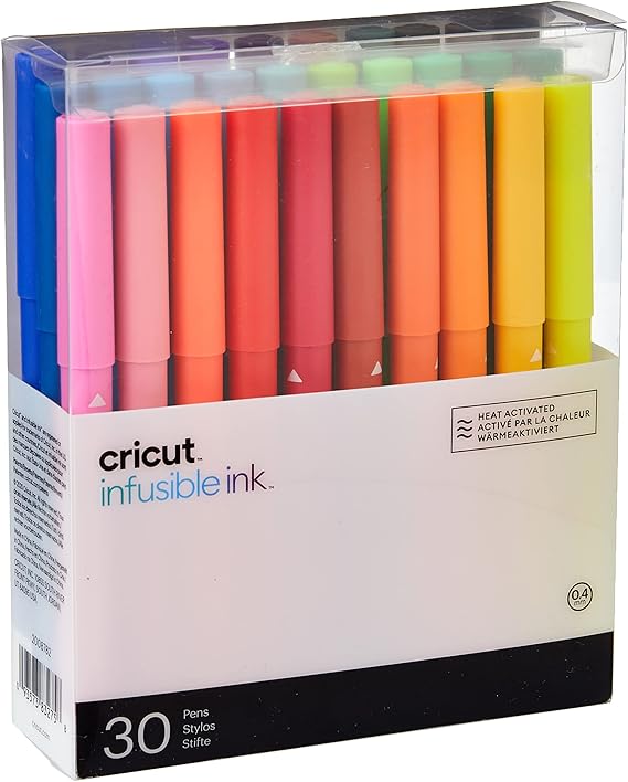 Cricut Infusible Ink Pen Set | Ultime | Fine Point | 30 Pack | pour Une Utilisation avec des Blancs compatibles à l'encre infudable Easypress Autopress, Ultimate, 30 Pièces, 2008782