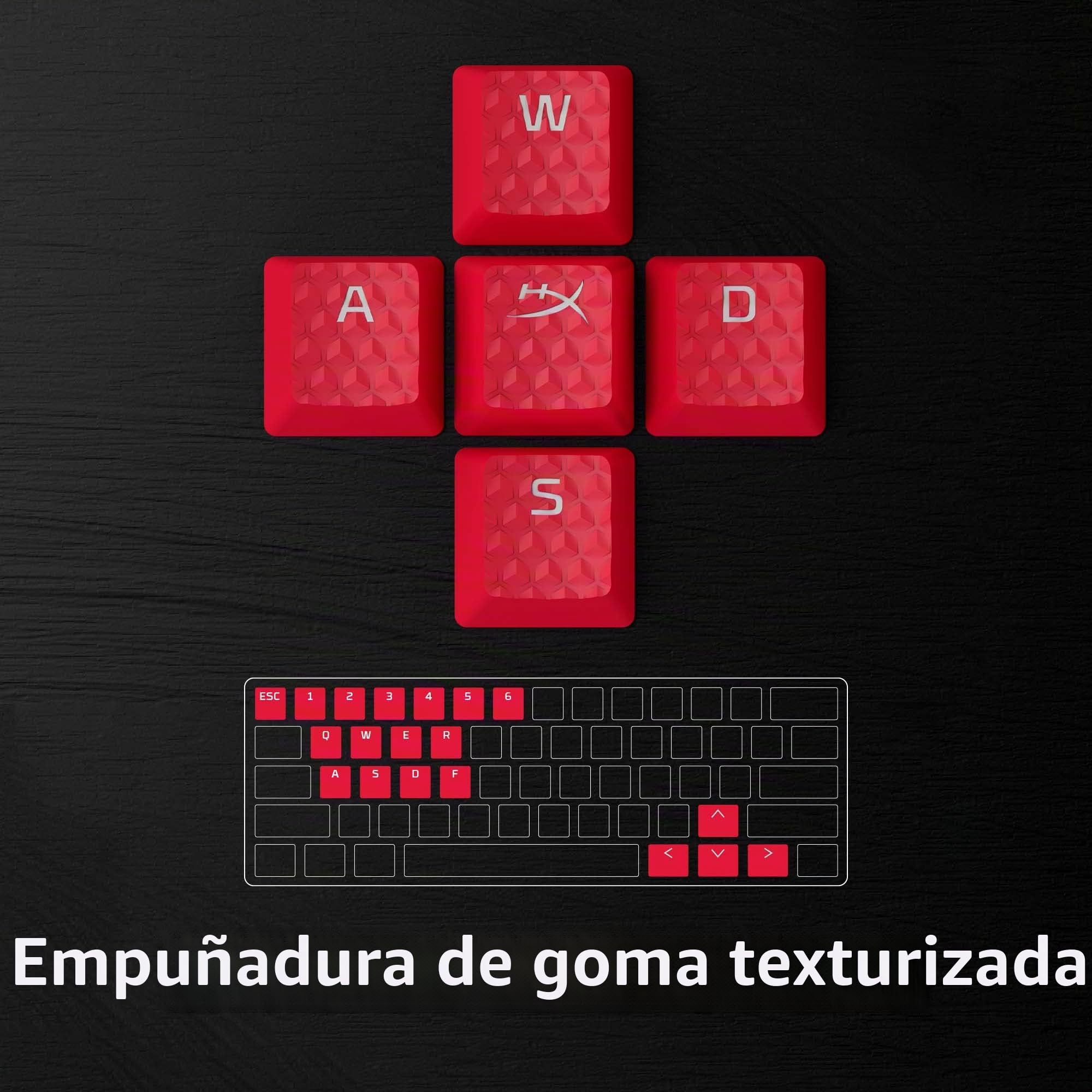 HyperX Teclas de Goma - Kit de Accesorios para Juegos, 19 Teclas, diseño inglés (EE. UU.), Azul