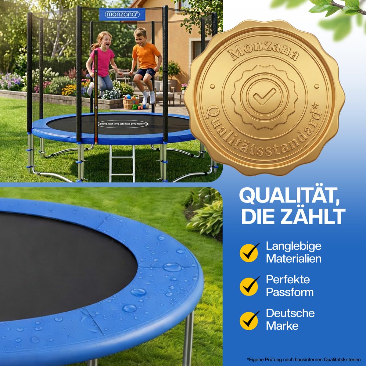 Monzana® Trampolin Randabdeckung Ø 183 244 305 366 427cm 30cm breit 100% UV-beständig reißfest wetterbeständig universell Federabdeckung Randschutz