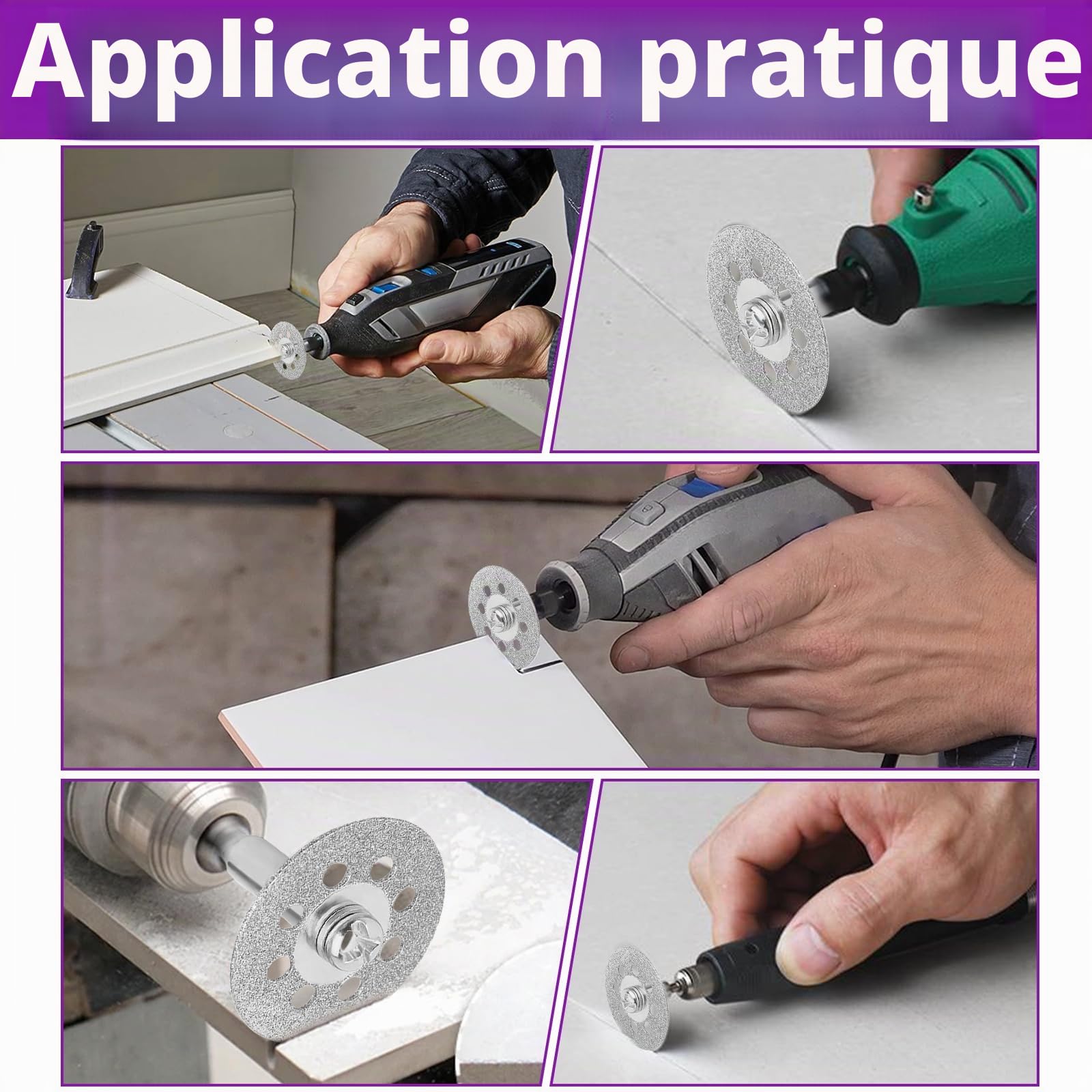 22 Fraises Diamantée Grain 120 + 10 Disque Diamant Compatibles avec Dremel, avec Coffret de Rangement Bleu, Tige de 3mm Pour le Verre, Les Pierres Précieuses, Jade, Le Polissage des Détails, Gravure