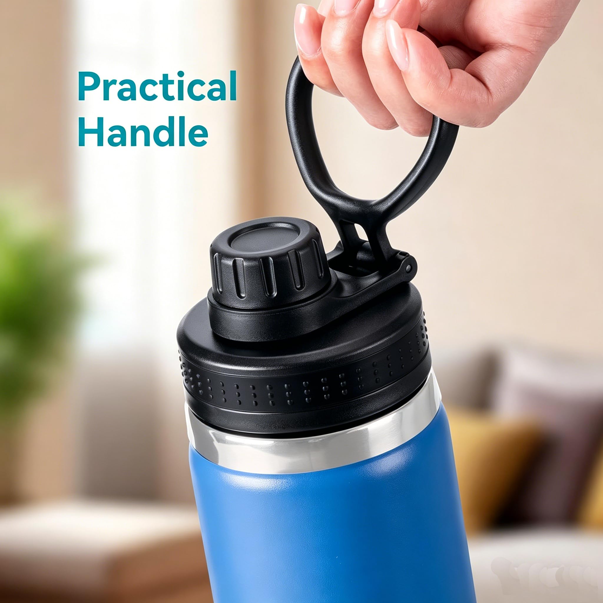 Ersatzdeckel für Hydroflask, einfache moderne Eisenkolben und andere Weithalswasserflaschen, 2 Stück