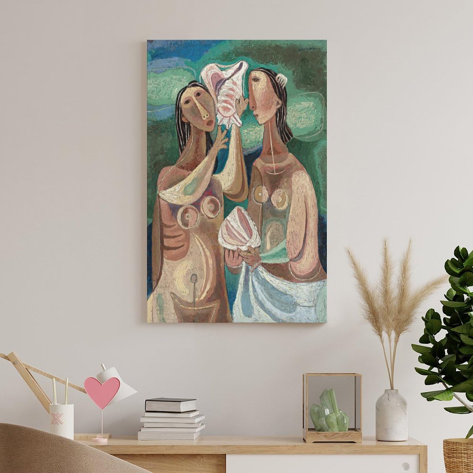 KOOHTAA Mario.. Carreño - Póster artístico de chicas jóvenes con conchas para pared, póster de fotos y decoración de habitación, 60 x 90 cm