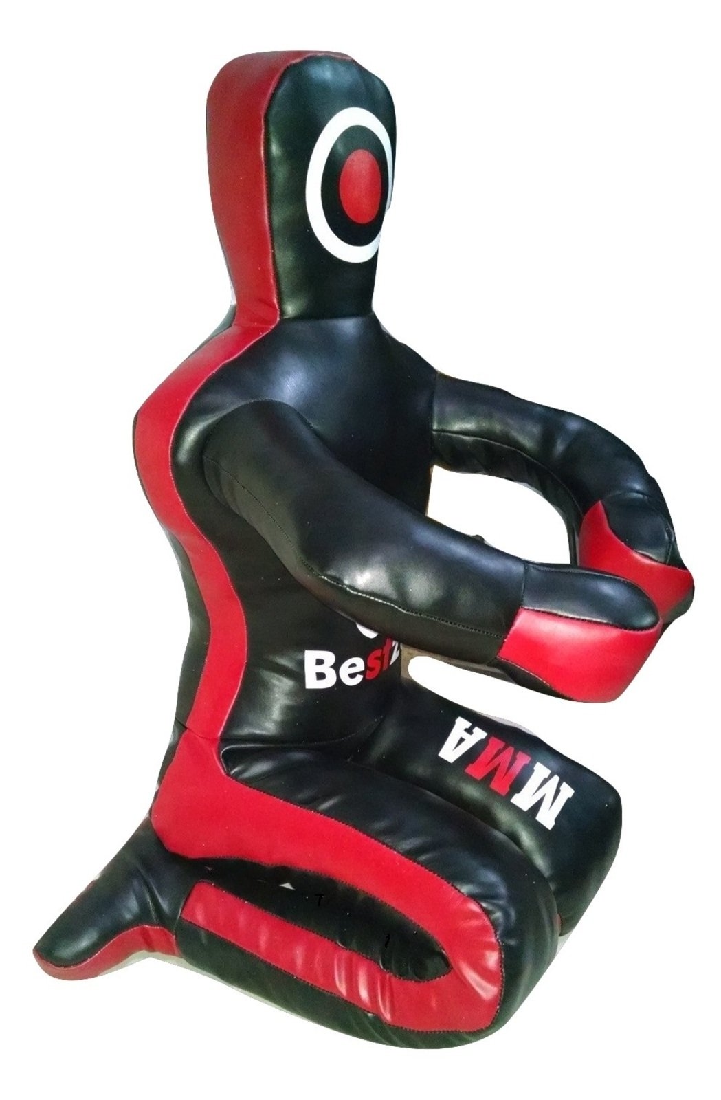 Bestzo MMA Jiu Jitsu Judo Grappling Dummy Synthetic Leather Black Sitting position-70 inches-Unfilled