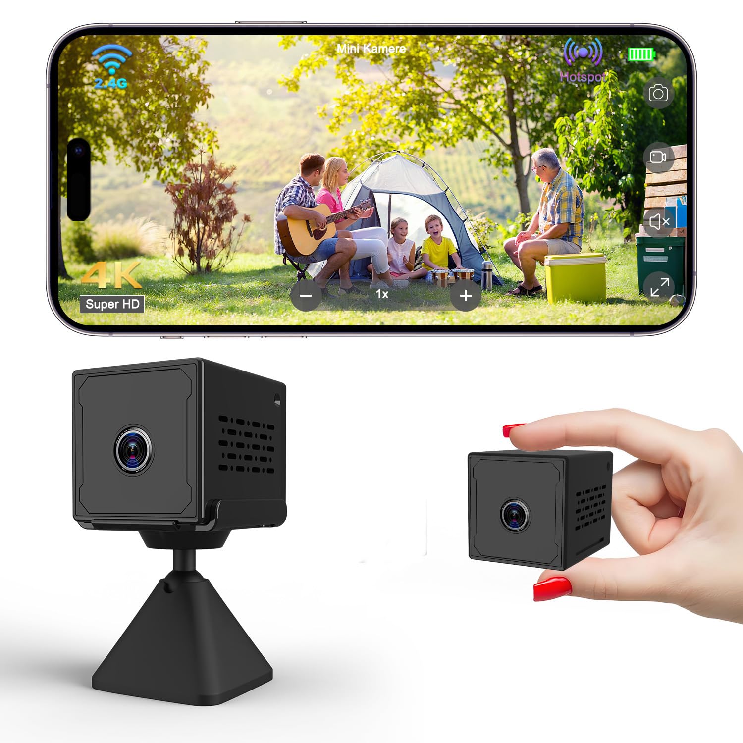 Bextgoo Mini Camara Espia, 4K HD Camaras de Vigilancia sin Cables