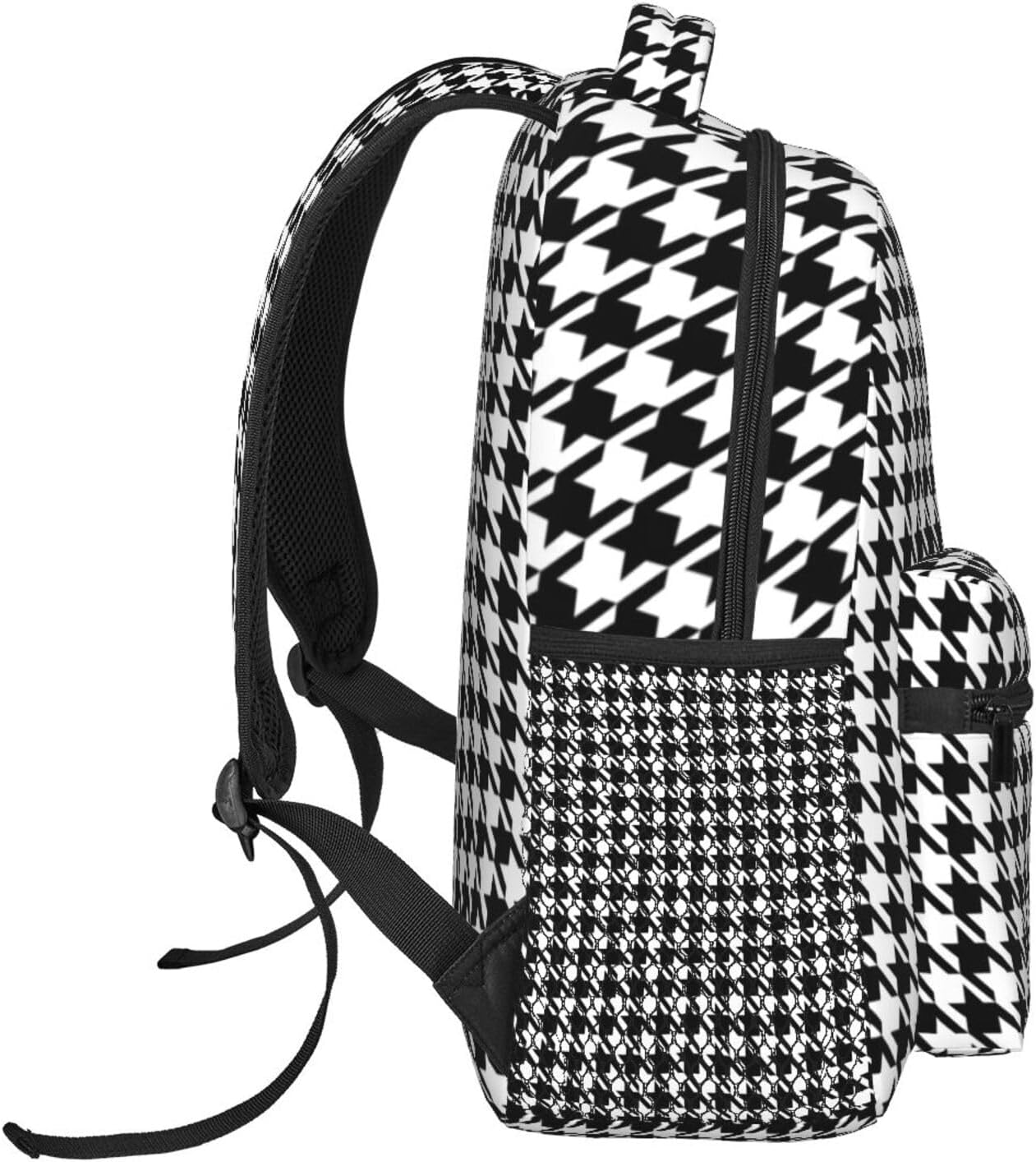 Thousand Grid Checkerboard Laptop Backpack For Men Women, Multifunctional Lightweight Daypack Bookbag For Daily Commutes Business Travel Hiking