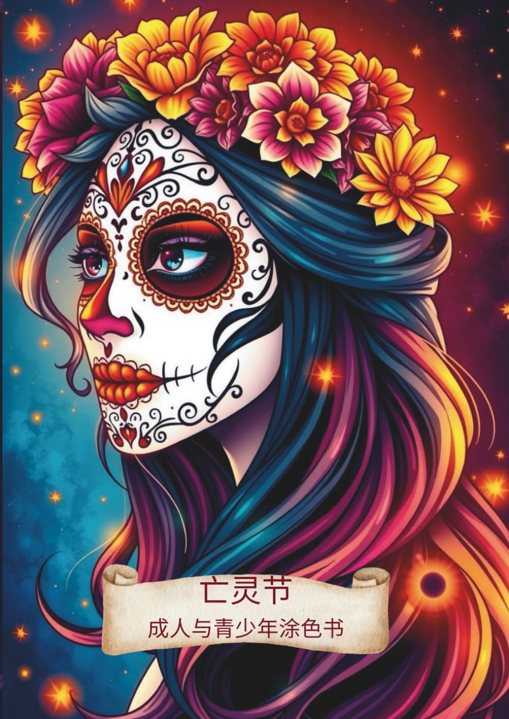亡灵节: 成人与青少年涂色书