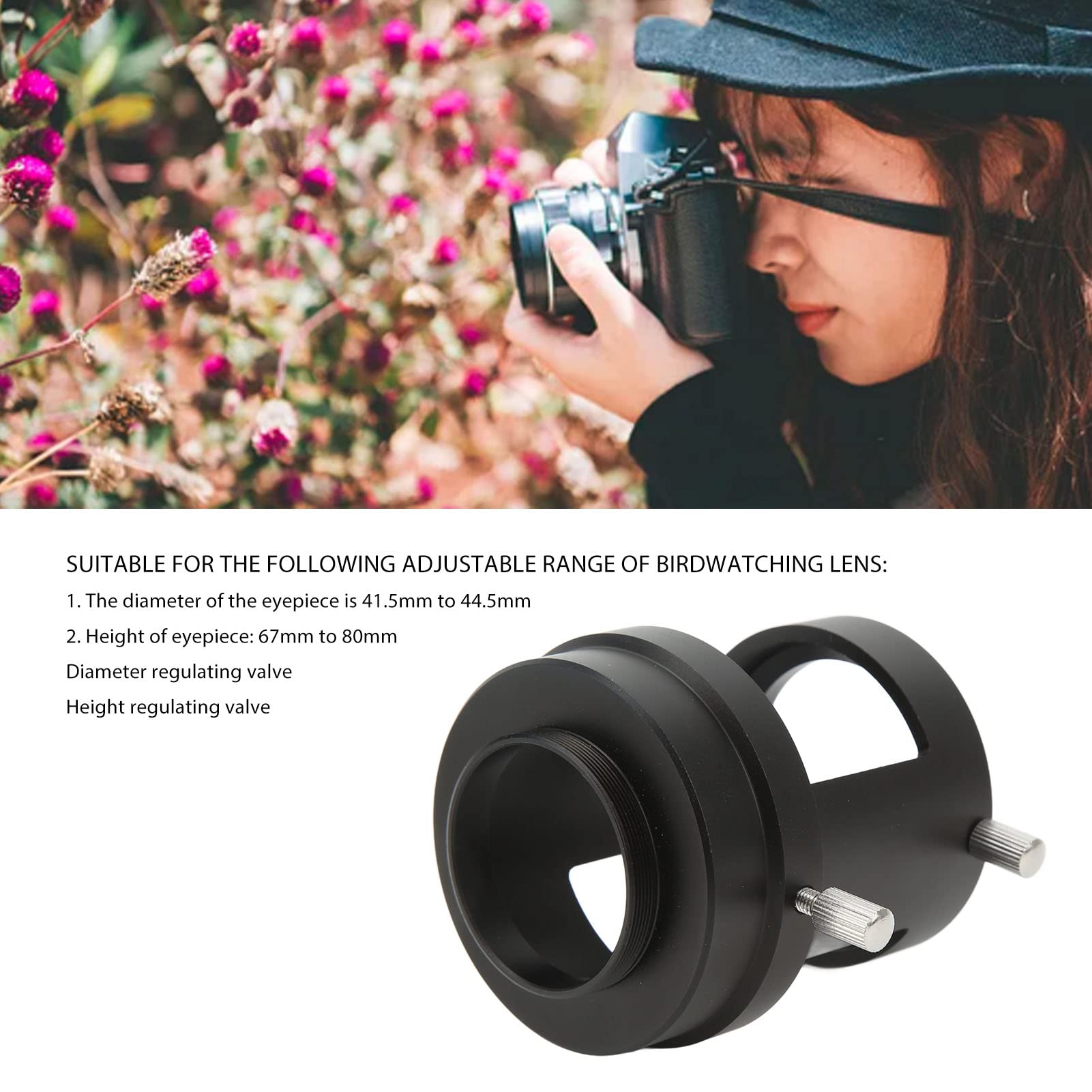 Adattatore per Fotocamera per Cannocchiale per Attacco Adattatore per Obiettivo T2 e Adattatore per T2 DSLR, Filettatura Maschio M42, Design Cavo, Tubo di Prolunga per