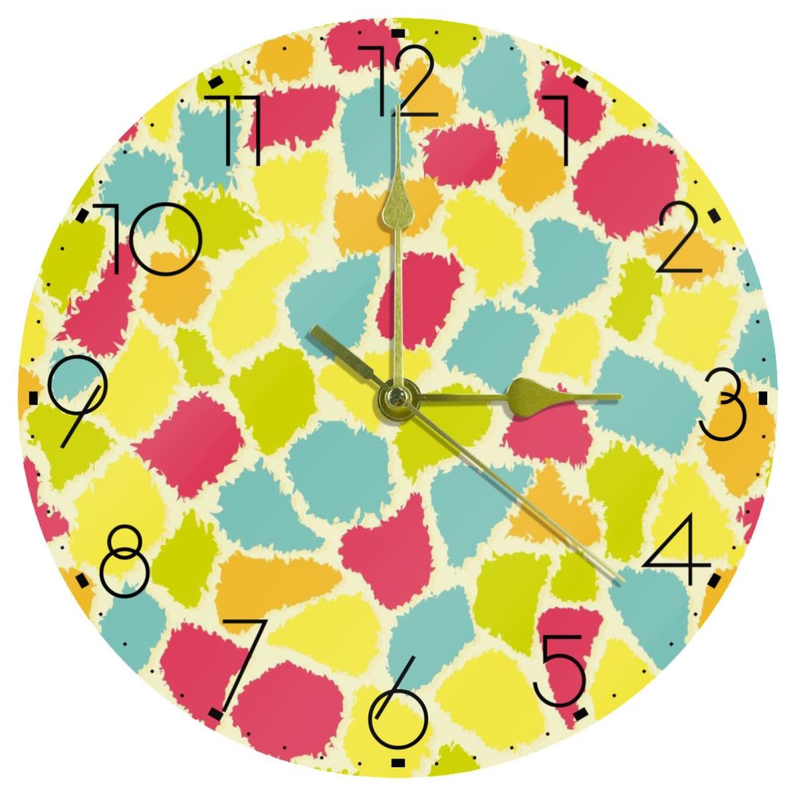 Horloge murale grand cadran lisible pour bureau et école