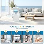 AAOBOSI portatif Air Conditionneur, 10000 BTU portatif AC Unités pour chambre jusqu'à 350 - Oui. 4-in-1 AC Refroidissement avec LED Display/24Hrs Minuterie