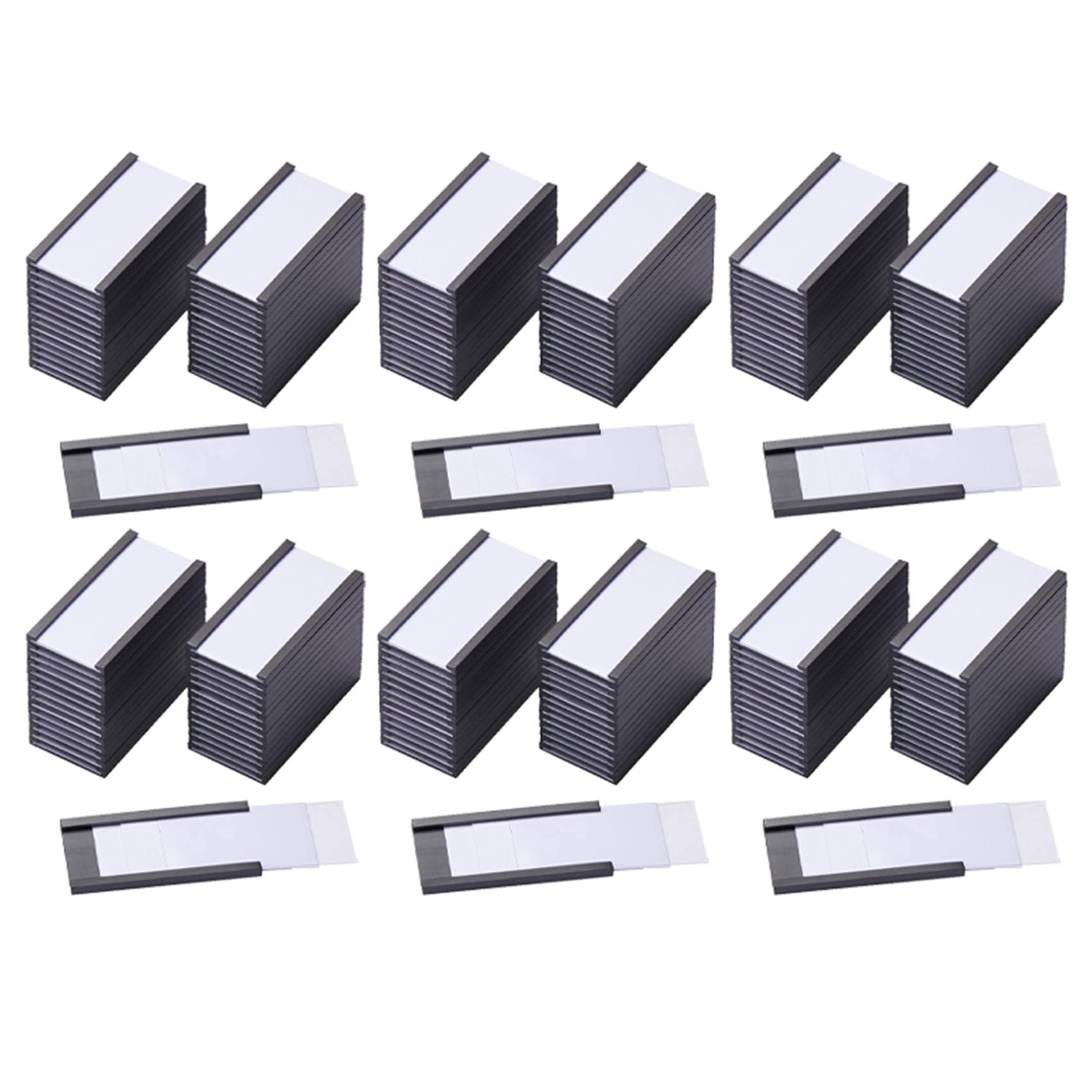 300 Soportes Magnéticos para Etiquetas Soportes Magnéticos para Tarjetas de Datos Protectores de Plástico